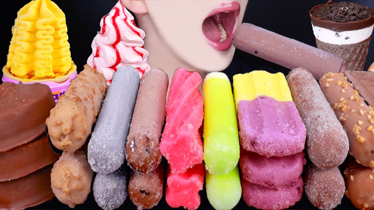 ASMR CHOCOLATE ICE CREAM NUTELLA DESSERT MUKBANG 초콜릿 아이스크림 먹방 チョコレートアイスクリーム 咀嚼音 EATING SOUNDS