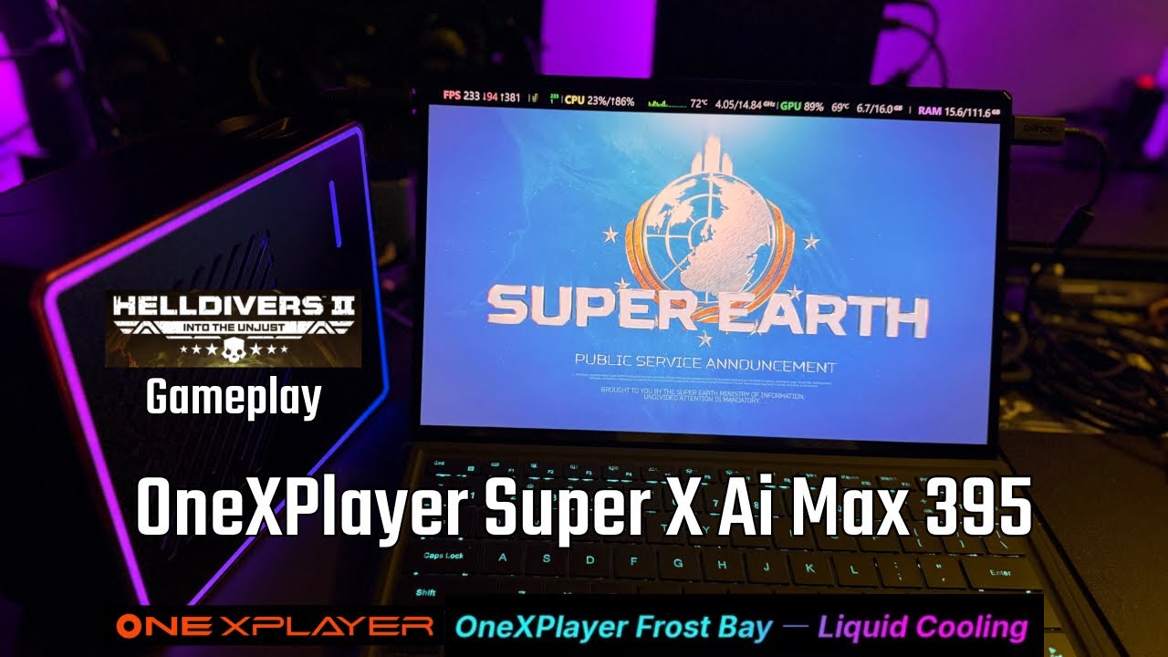 Onexplayer Super X Helldivers 2 Gameplay with Frost Bay