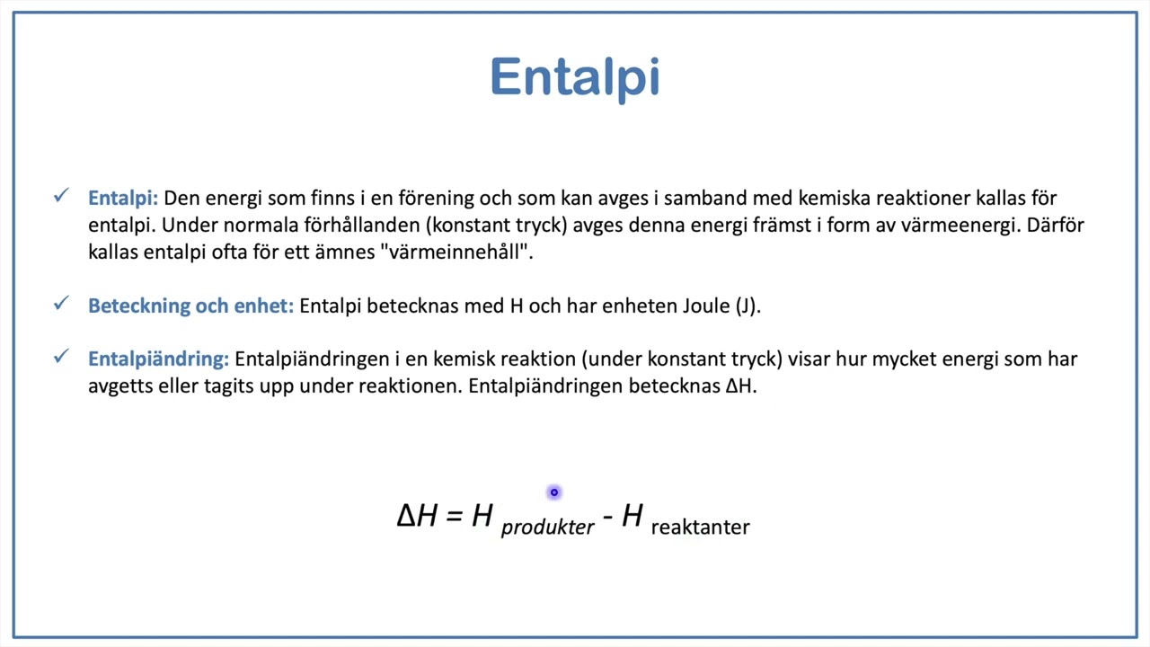 Kortfilm: Exoterma och endoterma reaktioner