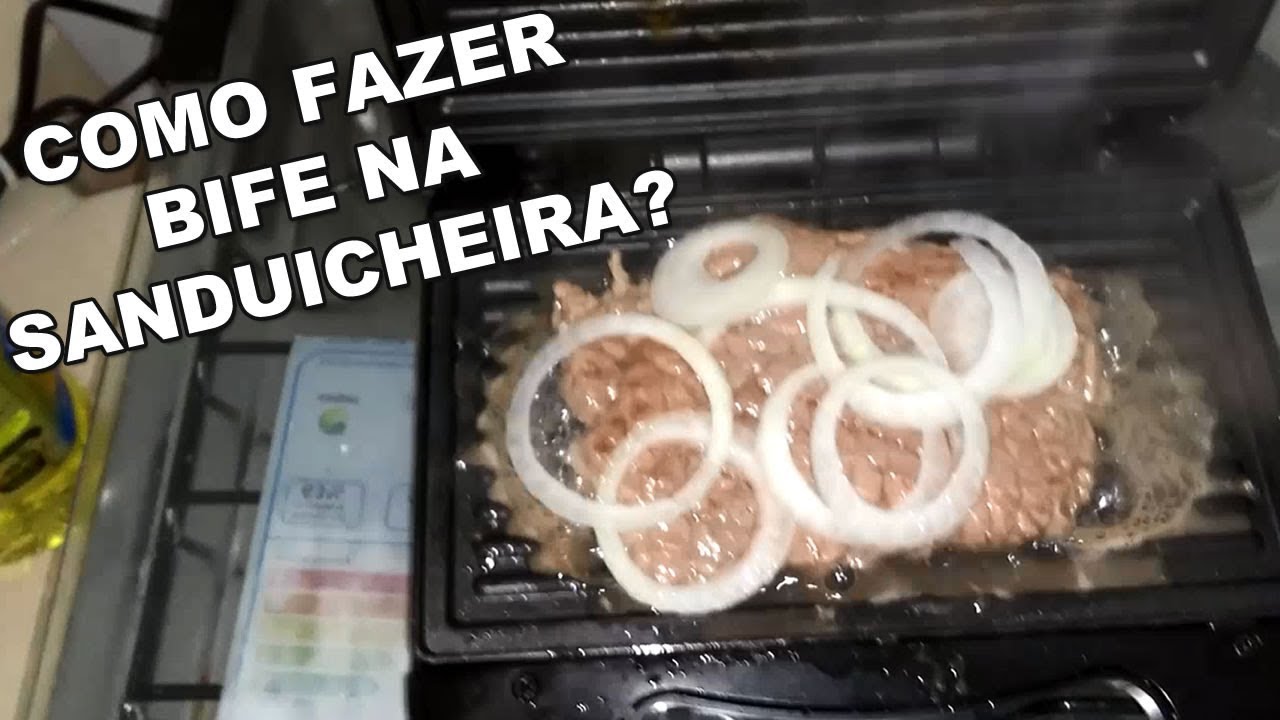 COMO FAZER BIFE NA SANDUICHEIRA FACIL E DELICIOSO