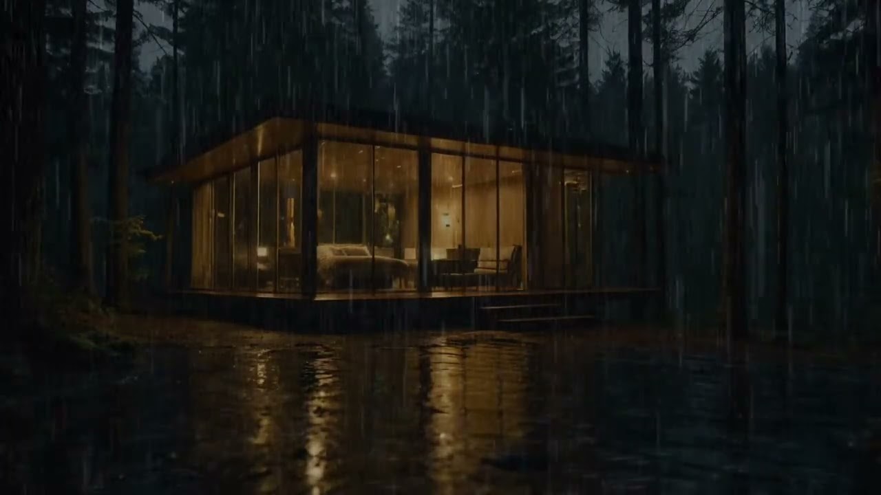 Cozy Cabin Rain Ambience for Deep Sleep | Relaxing Rain Sounds ASMR