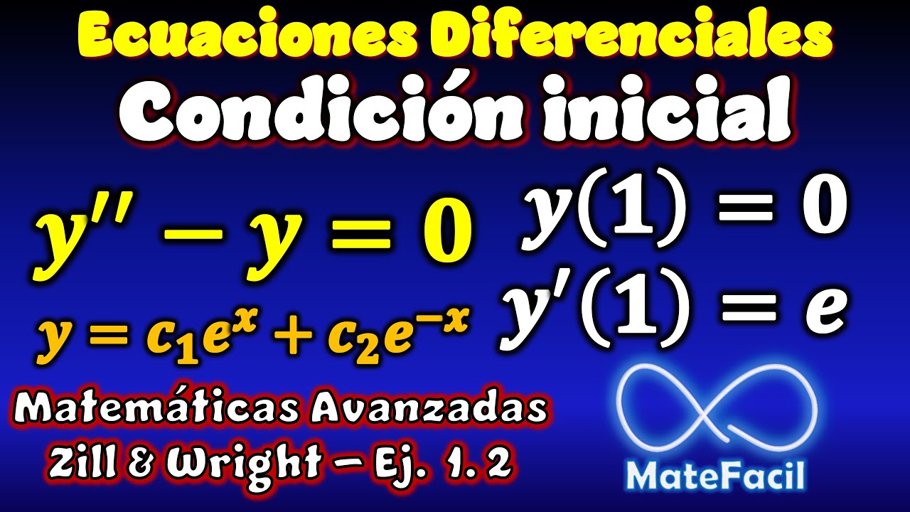EDO segundo orden, solución que cumple condiciones iniciales PVI - Mat. Avanzadas para ingeniería
