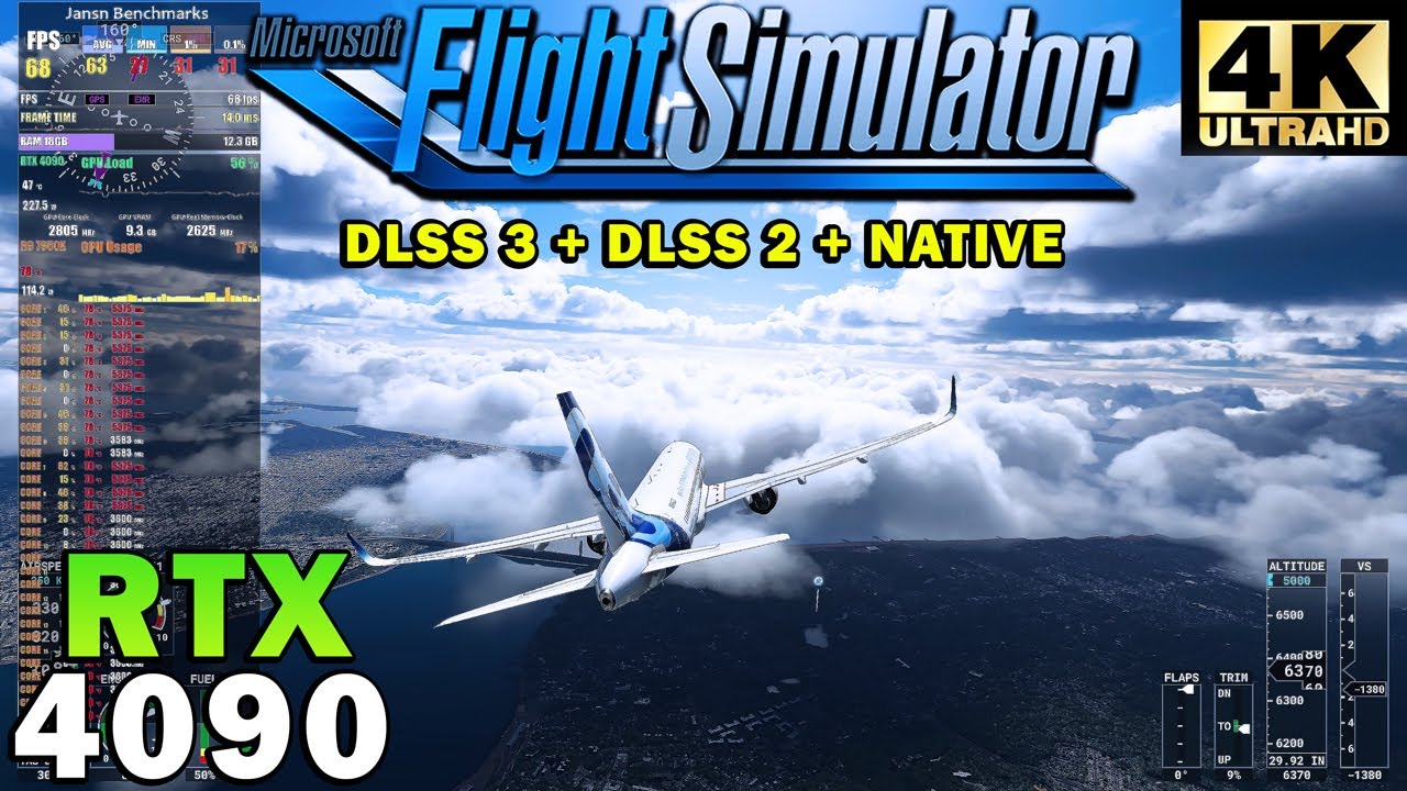 Microsoft Flight Simulator 2020 4K | RTX 4090 | R9 7950X | DLSS 3, DLSS 2 & NATIVE | Ultra Settings