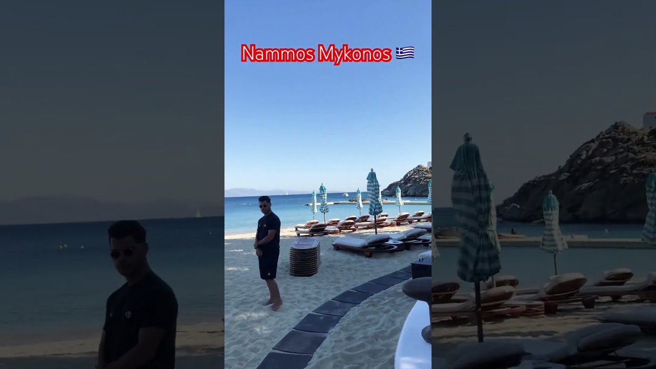 POV Mykonos Psarou Beach 🇬🇷 Movie Stars & Celebrities Beach in Nammos #marveler