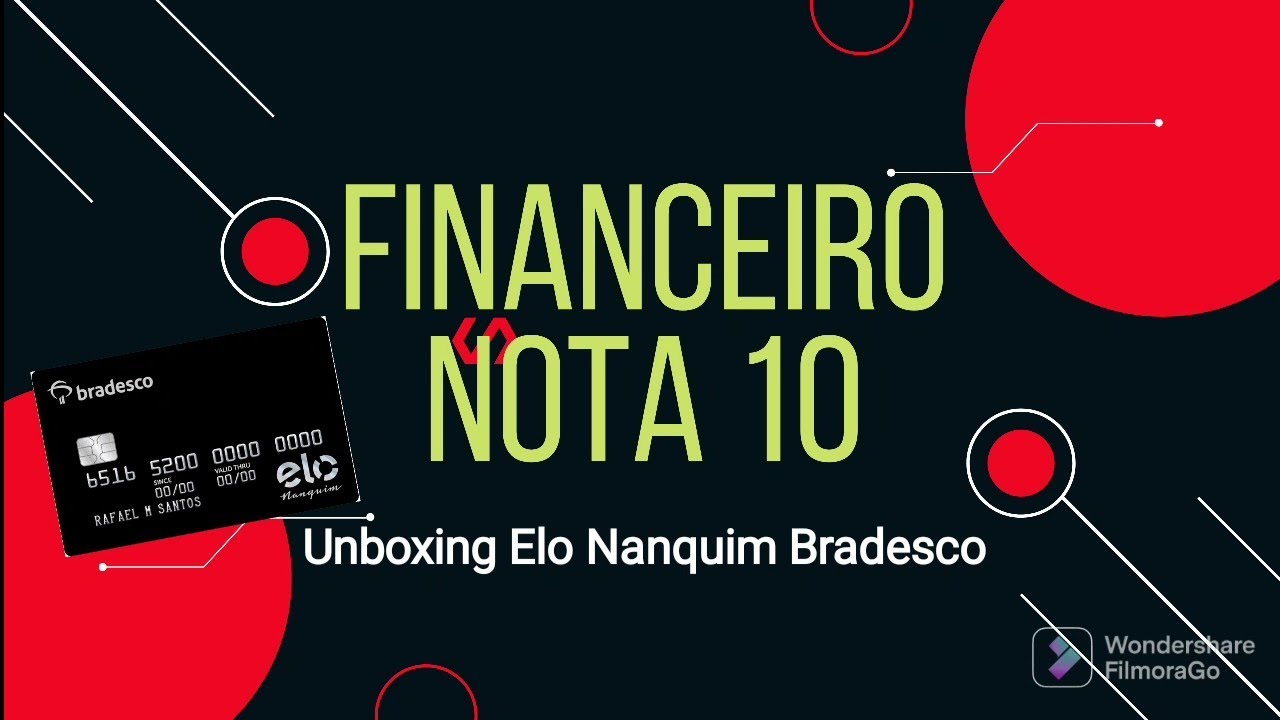 Cart&atilde;o Elo Nanquim Bradesco unboxing