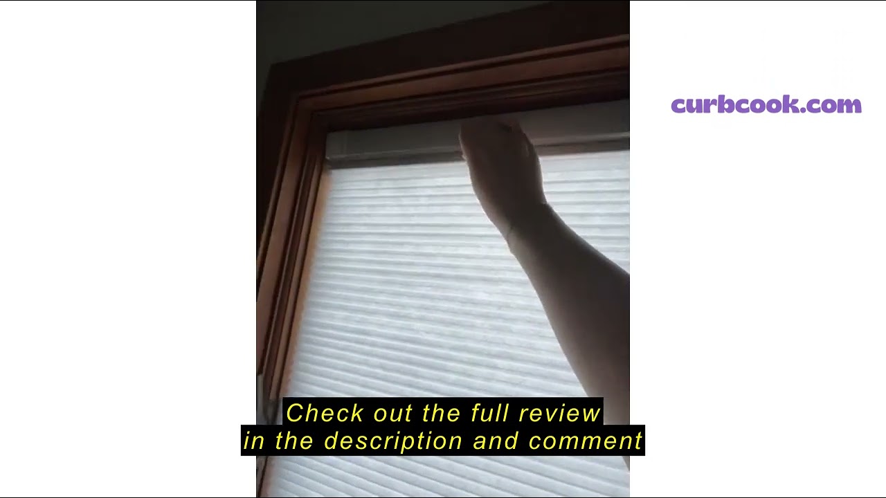 Review LazBlinds No Tools No Drill Cordless Cellular Shades, Top Down Bottom Up (TDBU) Honeycomb Sha