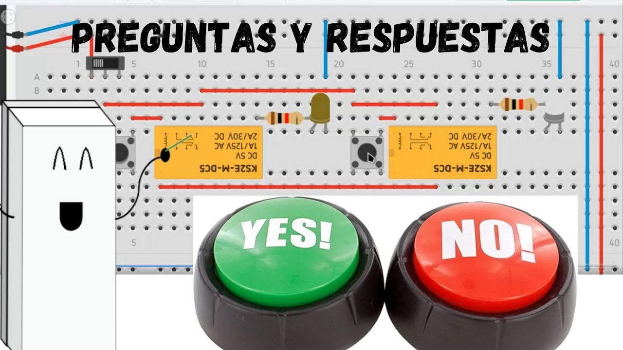 Como hacer un circuito para un juego de preguntas y respuestas con dos relevadores de 8 patas.