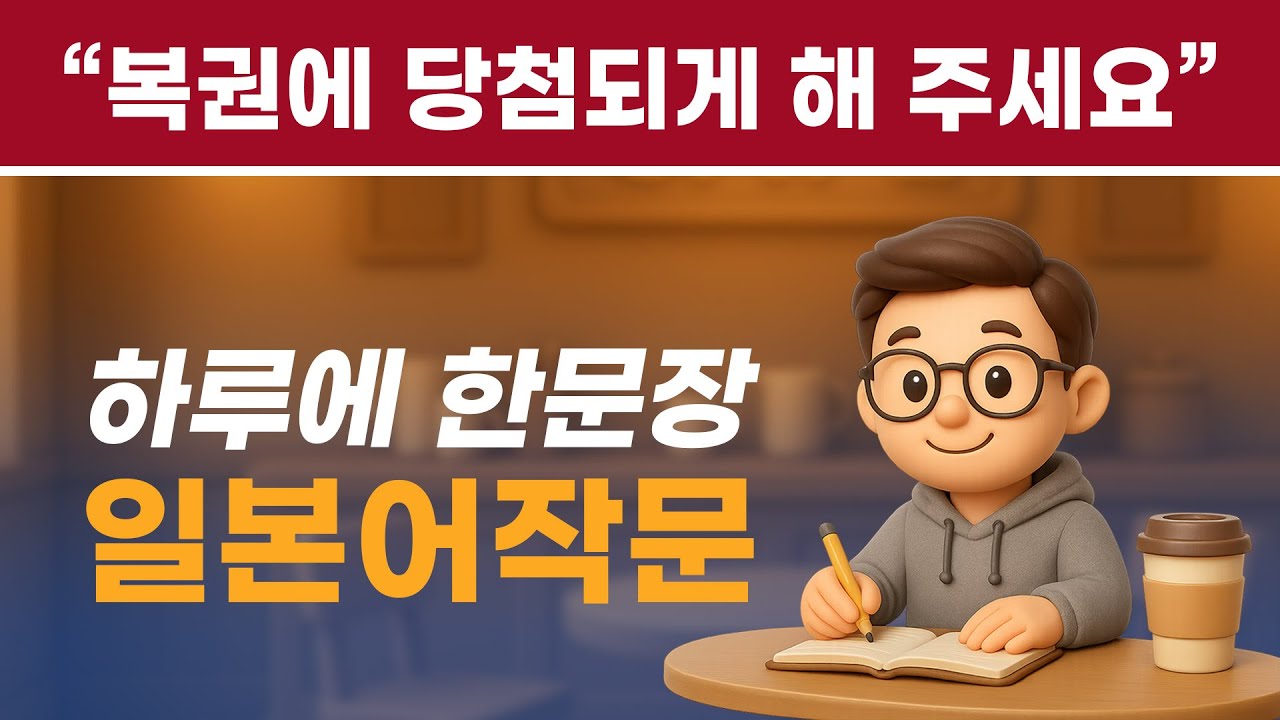 [풀버전 작문일본어] 복권에 당첨되게 해 주세요 #일본어능력시험 #일본어공부 #일본어회화 #중급일본어 #매일일본어 #일본어작문