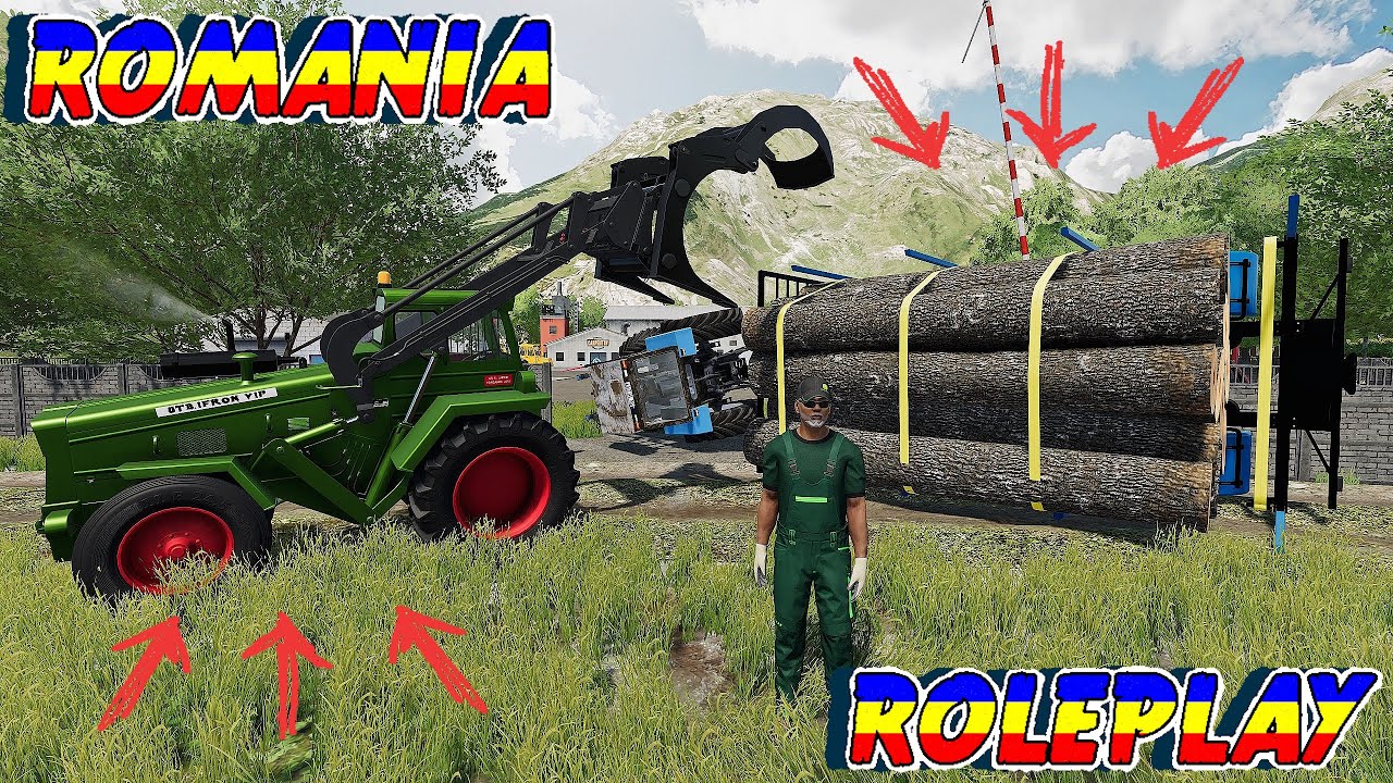 #fs25 Romania RolePlay #27 ION SE RASTOARNA CU TRACTORUL CU LEMNE