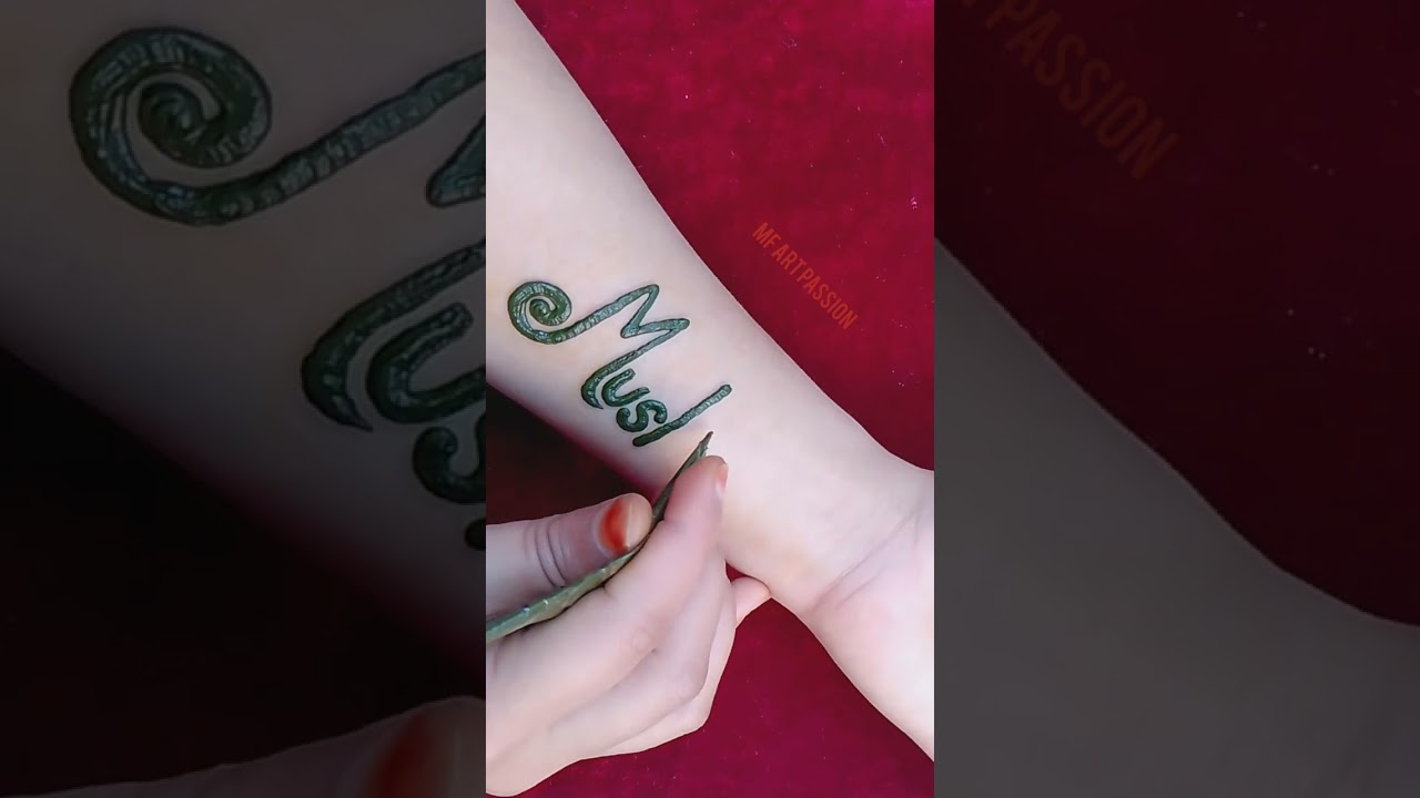 Requested name 🌿🌹Muskan 🌿🌹 #mehndi #tattoo #shorts #YouTube shorts