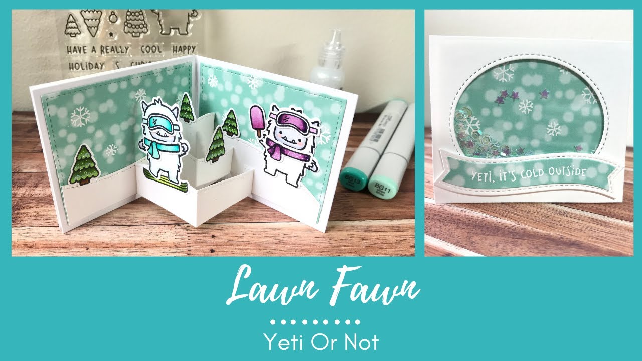 Lawn Fawn Yeti Or Not, with the Center Picture Window Die