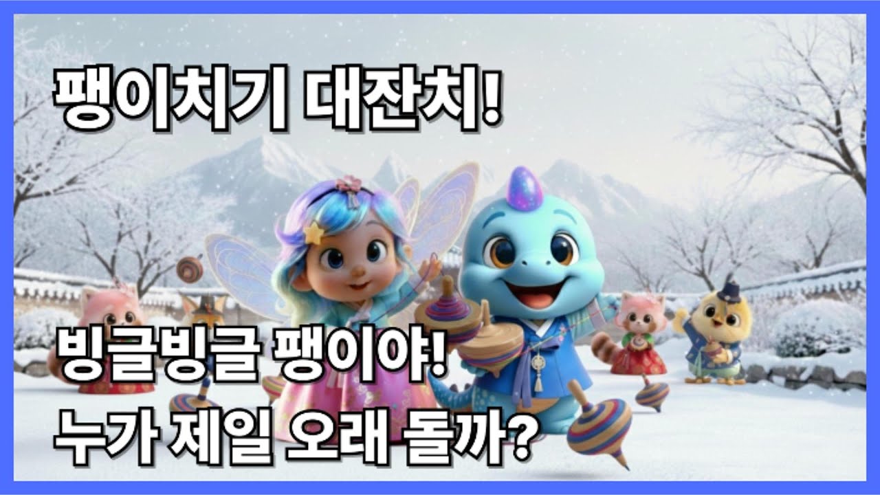 🎵 팽이치기 대잔치 🌀 | 신나는 전통놀이 동요 | Melo & Meloo Kids
