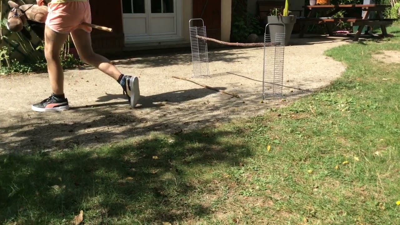 Cour de saut avec nos hobby horse (partie 1)