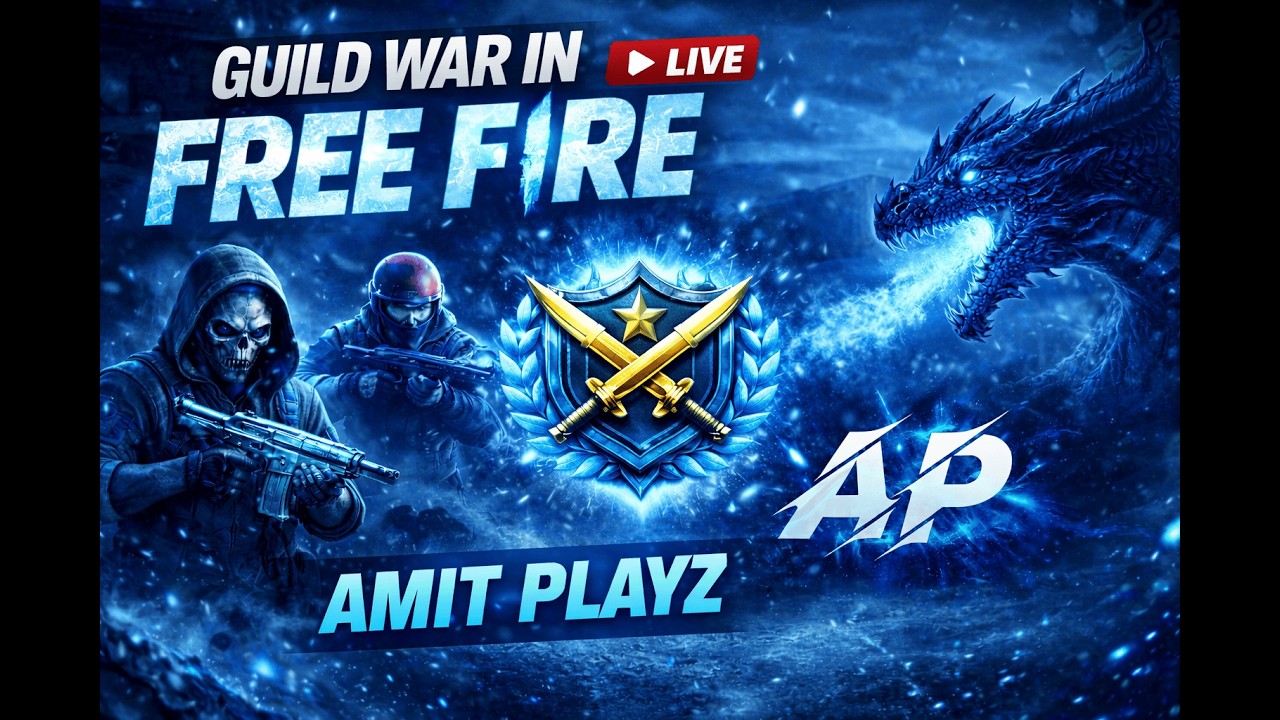 FREE FIRE LIVE GUILD WAR  WITH FRIENDS DAY-2