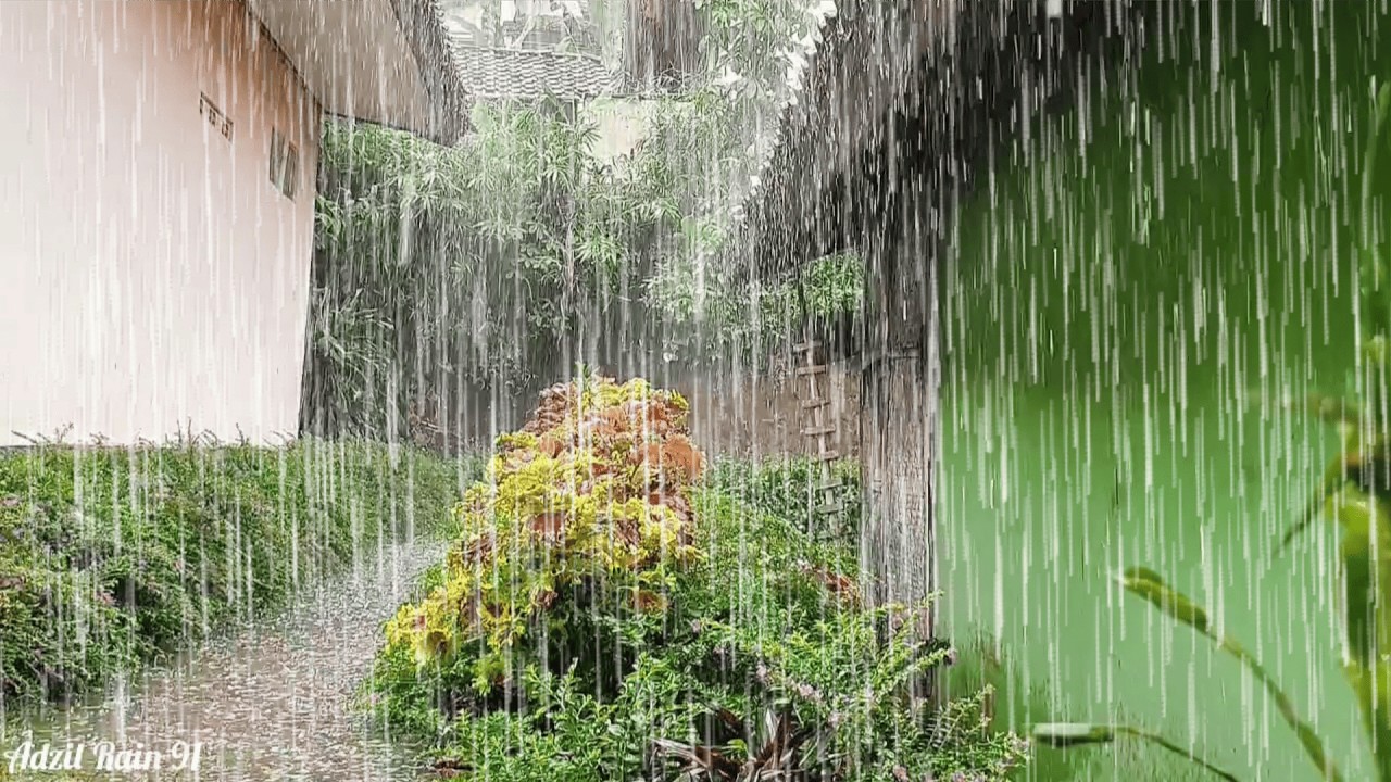 Быстро засыпаю под звуки сильного дождя 🌧