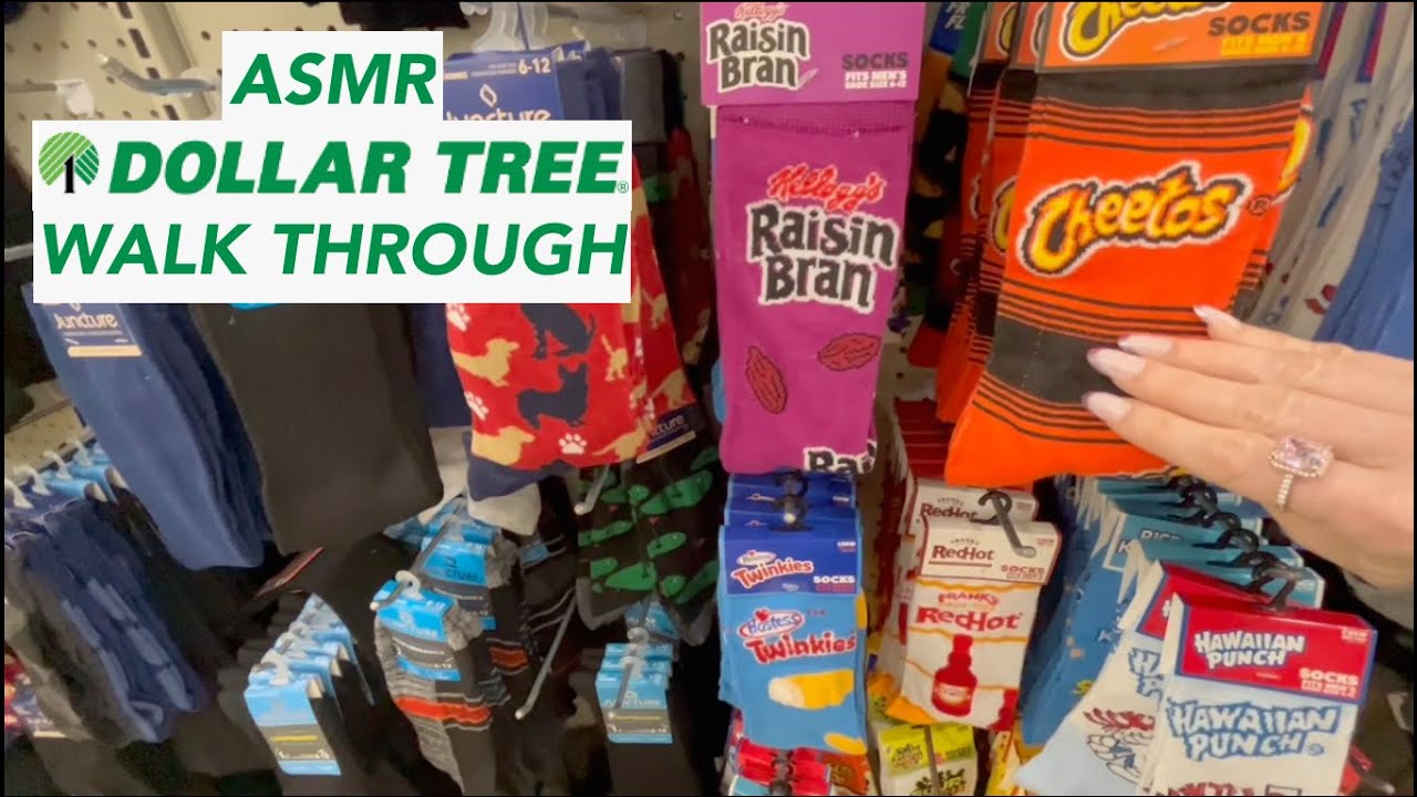 ASMR Gum Chewing Dollar Tree Walk Through | Public ASMR | Whispered Voice Over