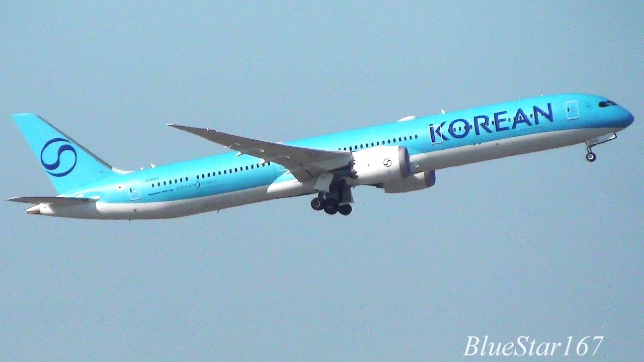 Korean Air Boeing 787-10 (HL8515) takeoff from KIX/RJBB (Osaka - Kansai) RWY 06L