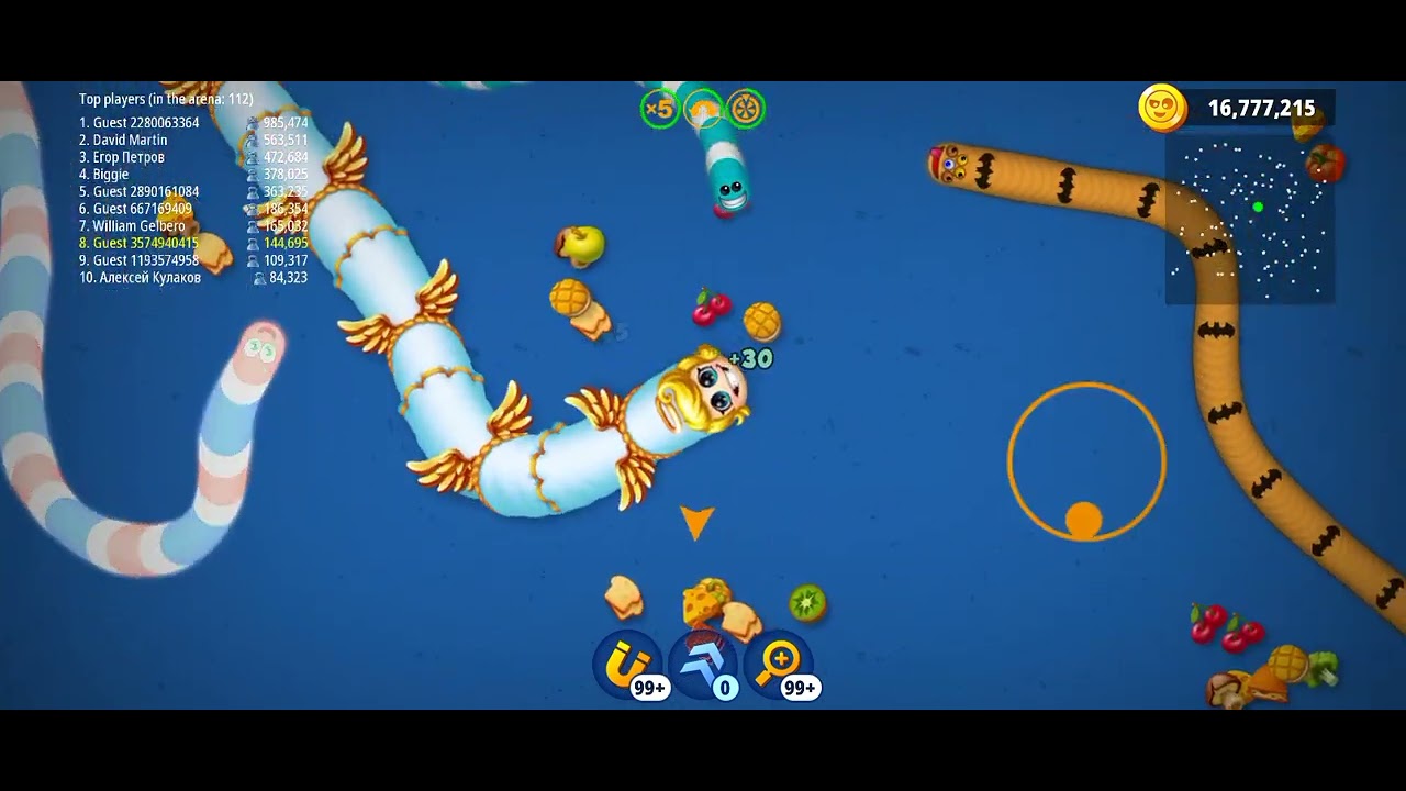 World largest worms 🤯 largest 😨 worms zone gameplay 