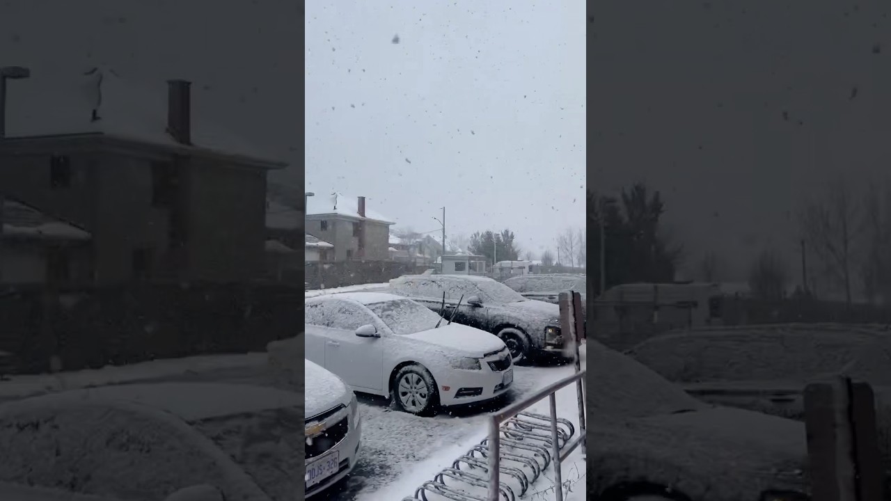 ASMR🧊Heavy Snow in Canada 