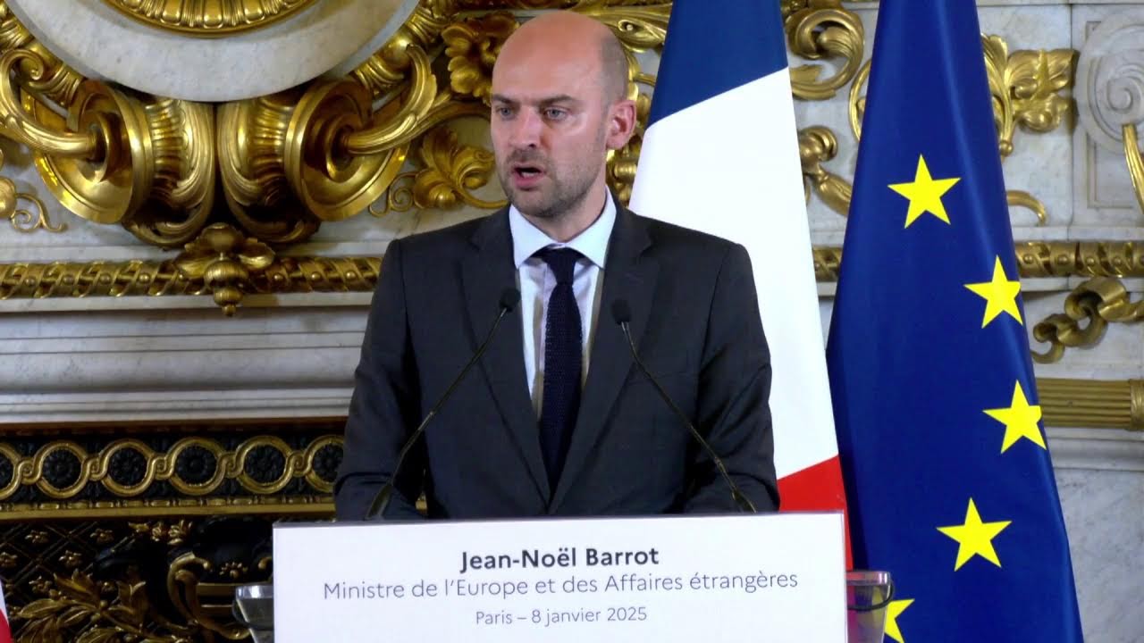Conférence de presse de  Jean-Noël Barrot et Anthony Blinken au Quai d'Orsay (08/01/25)