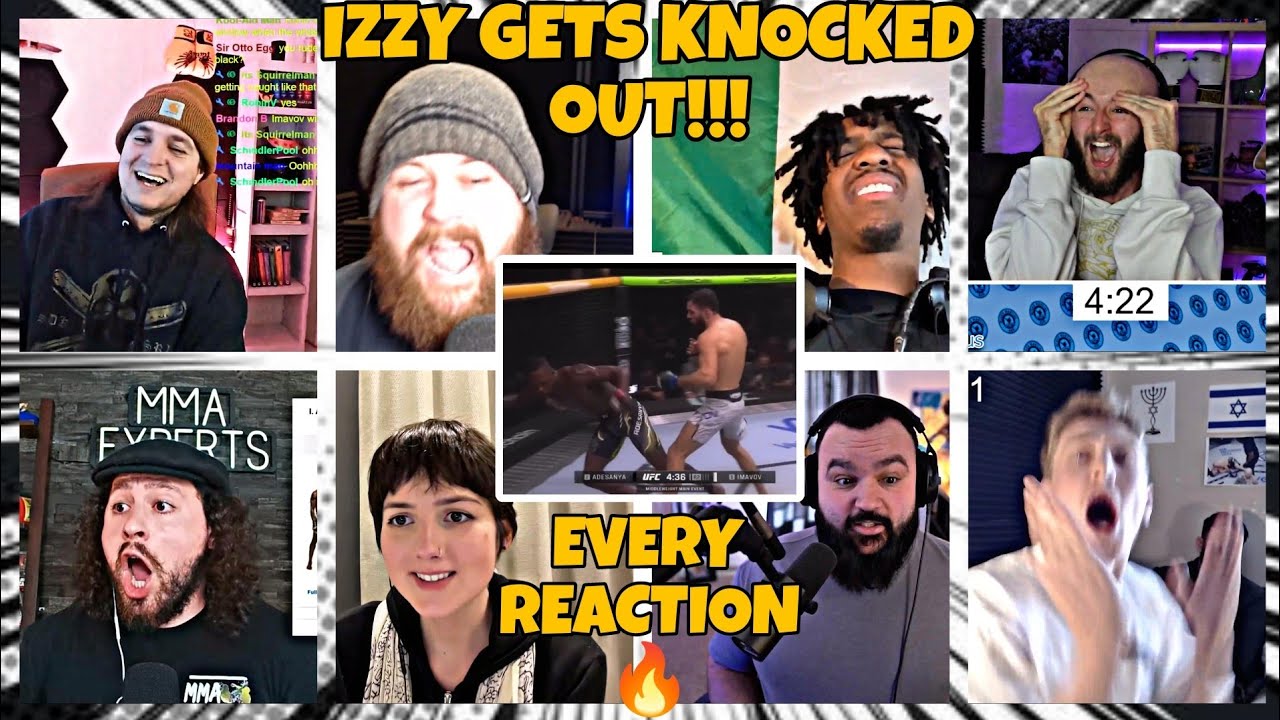 Every MMA YOUTUBER reaction to Israel Adesanya getting KNOCKED OUT by Imavov 🔥