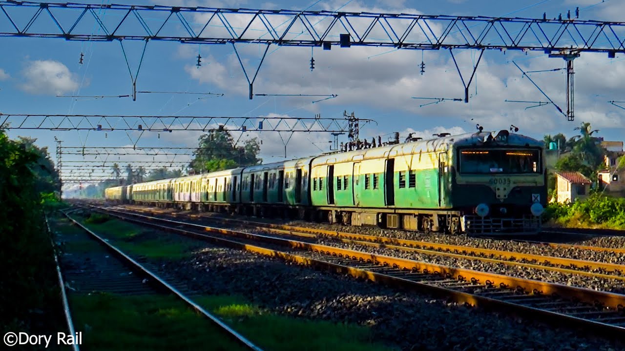 Beautiful old Green EMU Local train #shorts