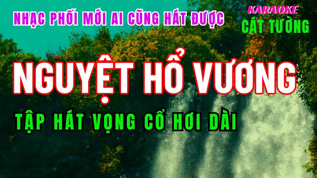 Tập hát vọng cổ hơi dài, bài karaoke nguyệt hổ vương, phối đàn guitar và sến