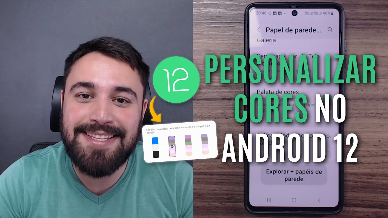 ANDROID 12! COMO PERSONALIZAR A PALETA DE CORES DO CELULAR