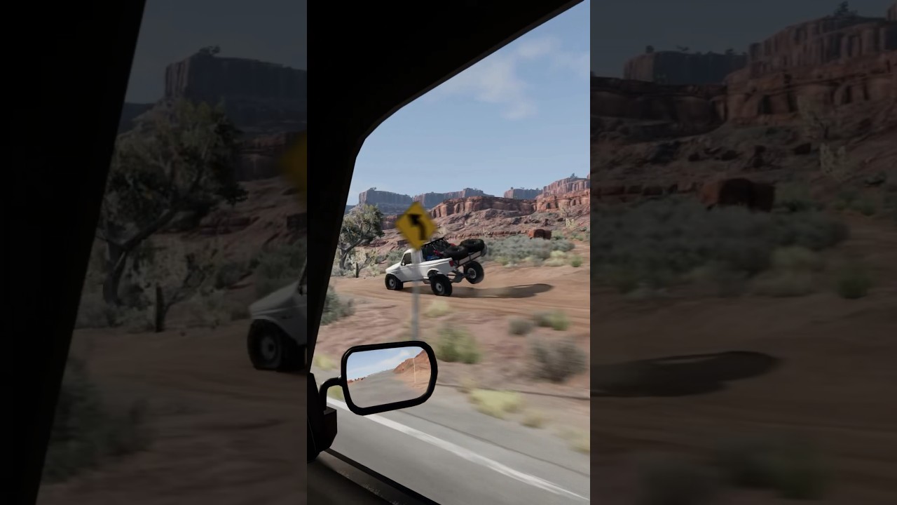 Every kids dream looking out the window #beamng #offroad #beamngdrive #fordf150 #desert
