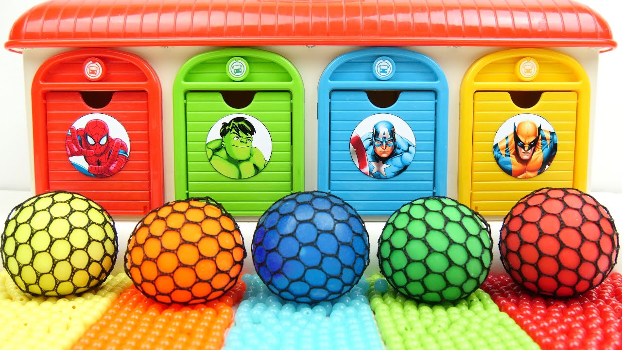Oddly Satisfying Video l How I Made DIY Garage ASMR From 6 Color Slime Bals in Rainbow Way Bead ASMR