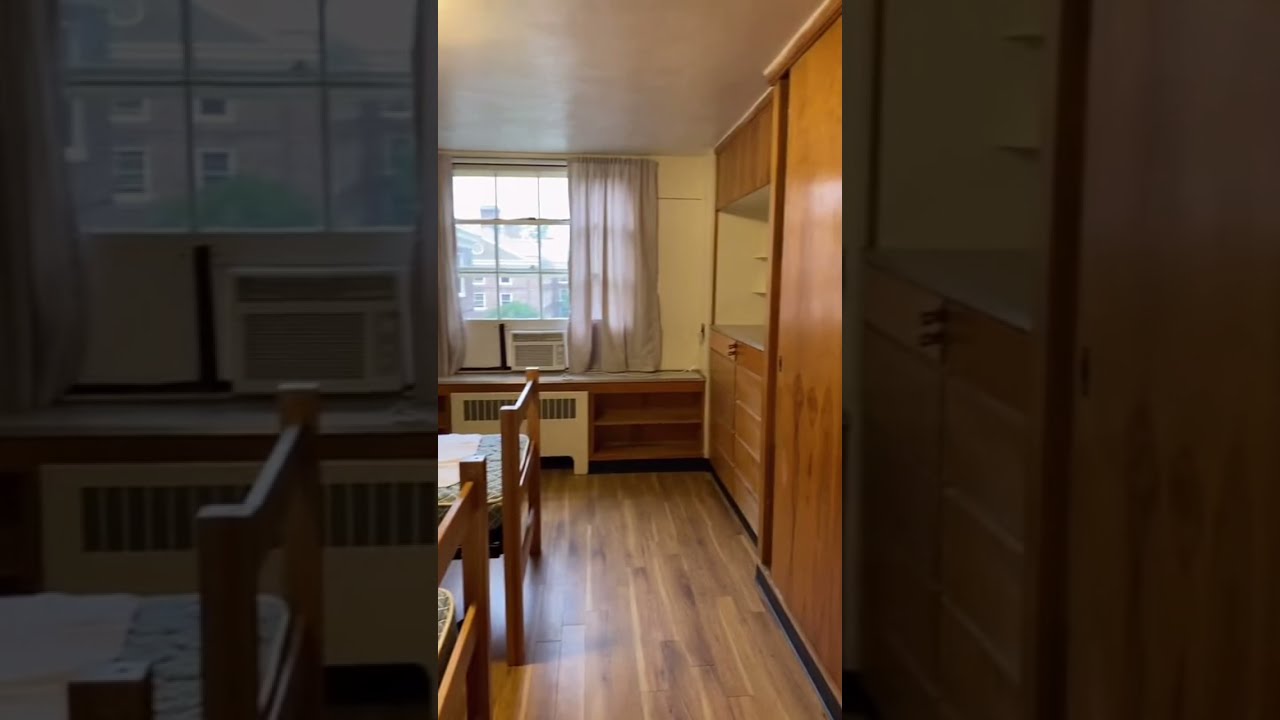 DORM ROOM BEFORE & AFTER&hellip;how long do you think this took us?😬 (Penn State) #shorts