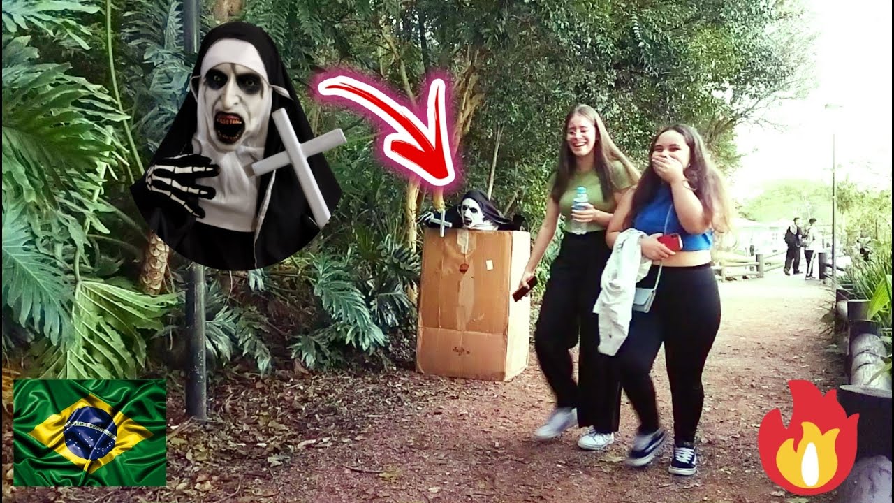 Nun Prank Scaring Pretty  Brazilian girls