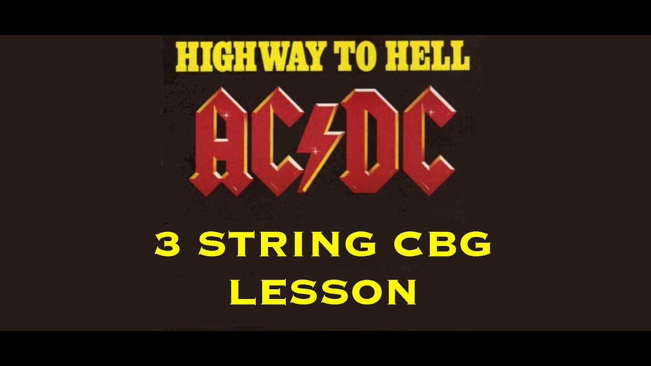 AC/DC Highway to Hell 3 String CBG lesson #acdc #highwaytohell #cbglesson #cigarboxguitarlesson