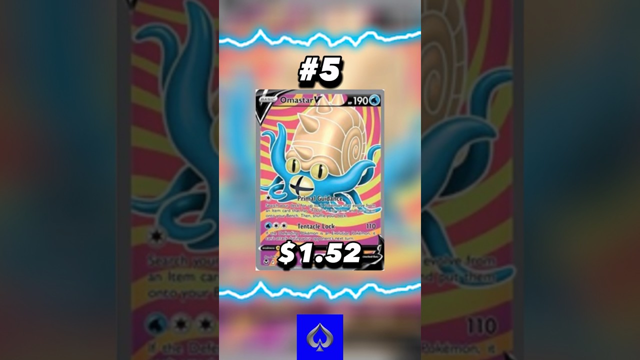 Top 5 Omastar Pok&eacute;mon Cards #pokemon #pokemoncards #shorts