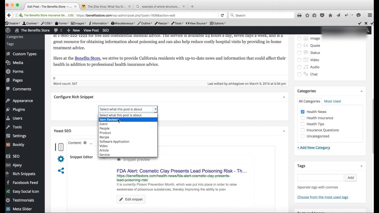 All in One Schema org Rich Snippets