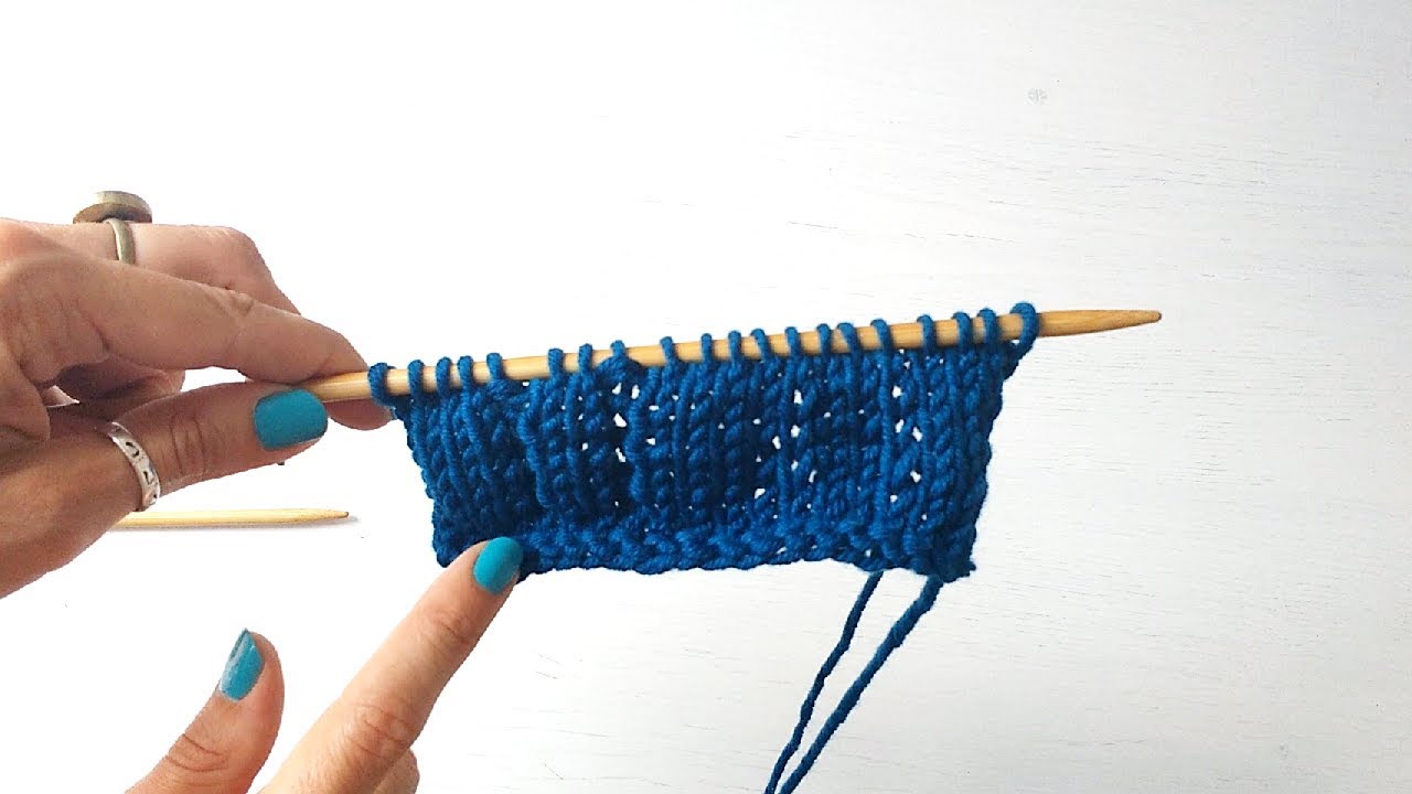 Faire une maille double à l'endroit et à l'envers - Tricot