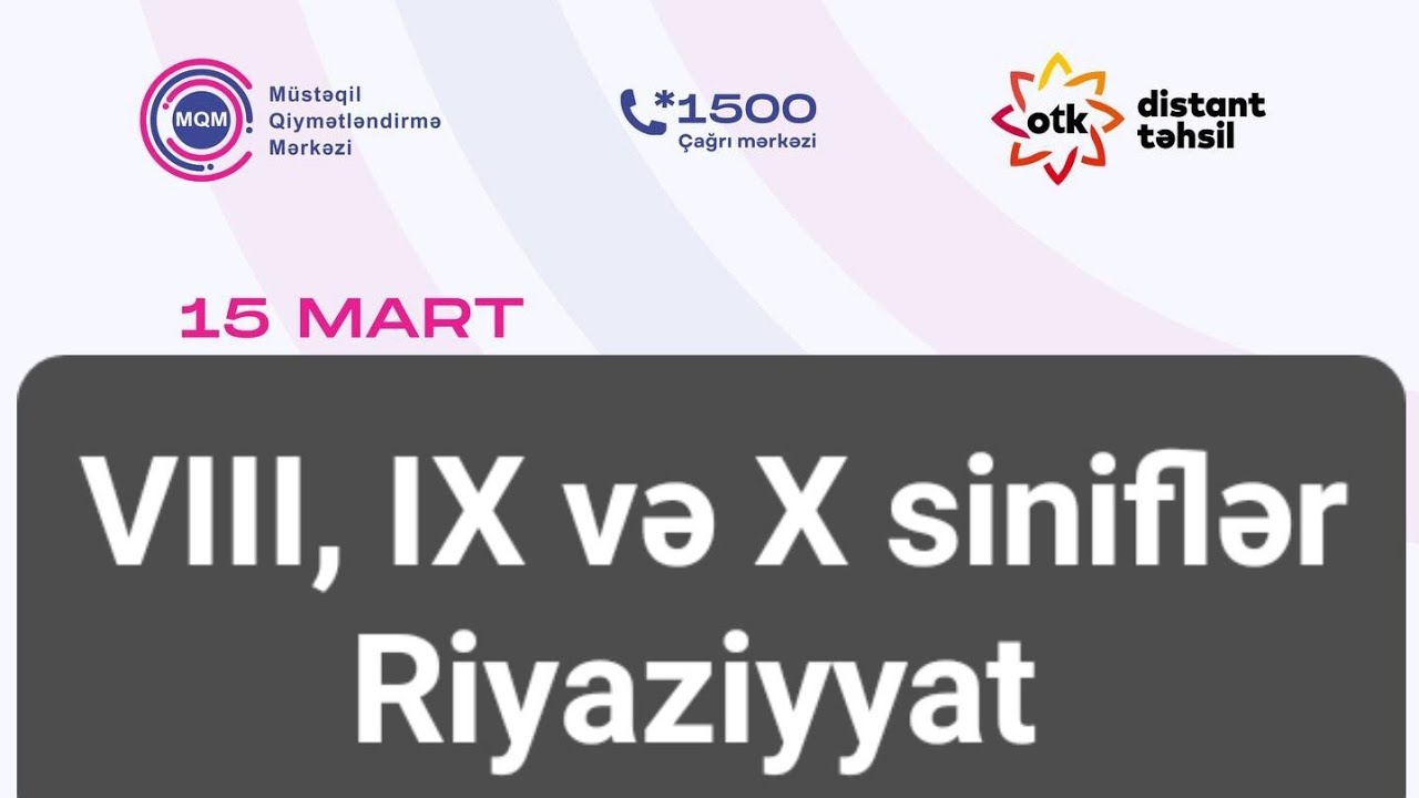 8- ci sinif  OTK - 15 mart