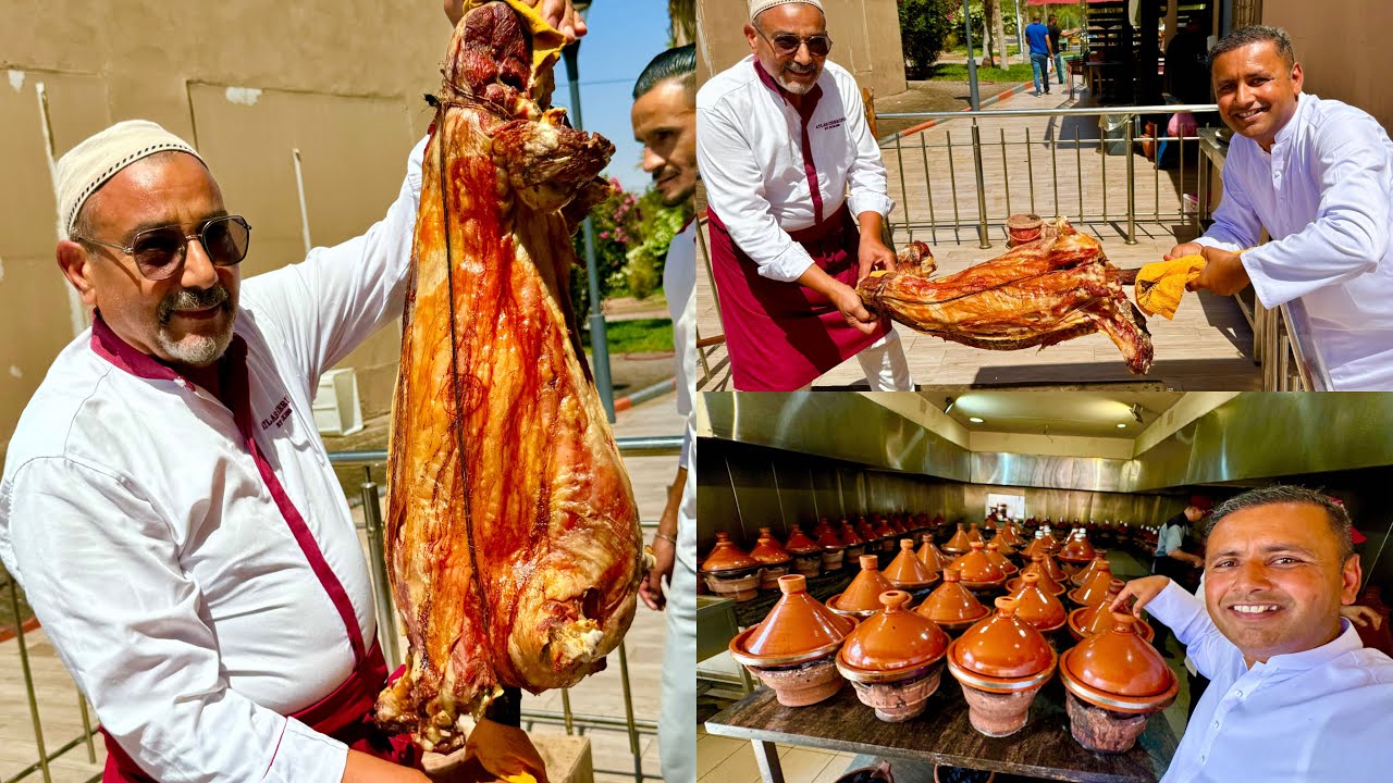 Whole Lamb BBQ With Kings Chef | Tagine and Tangia Cooking | Street Food Morocco 🇲🇦