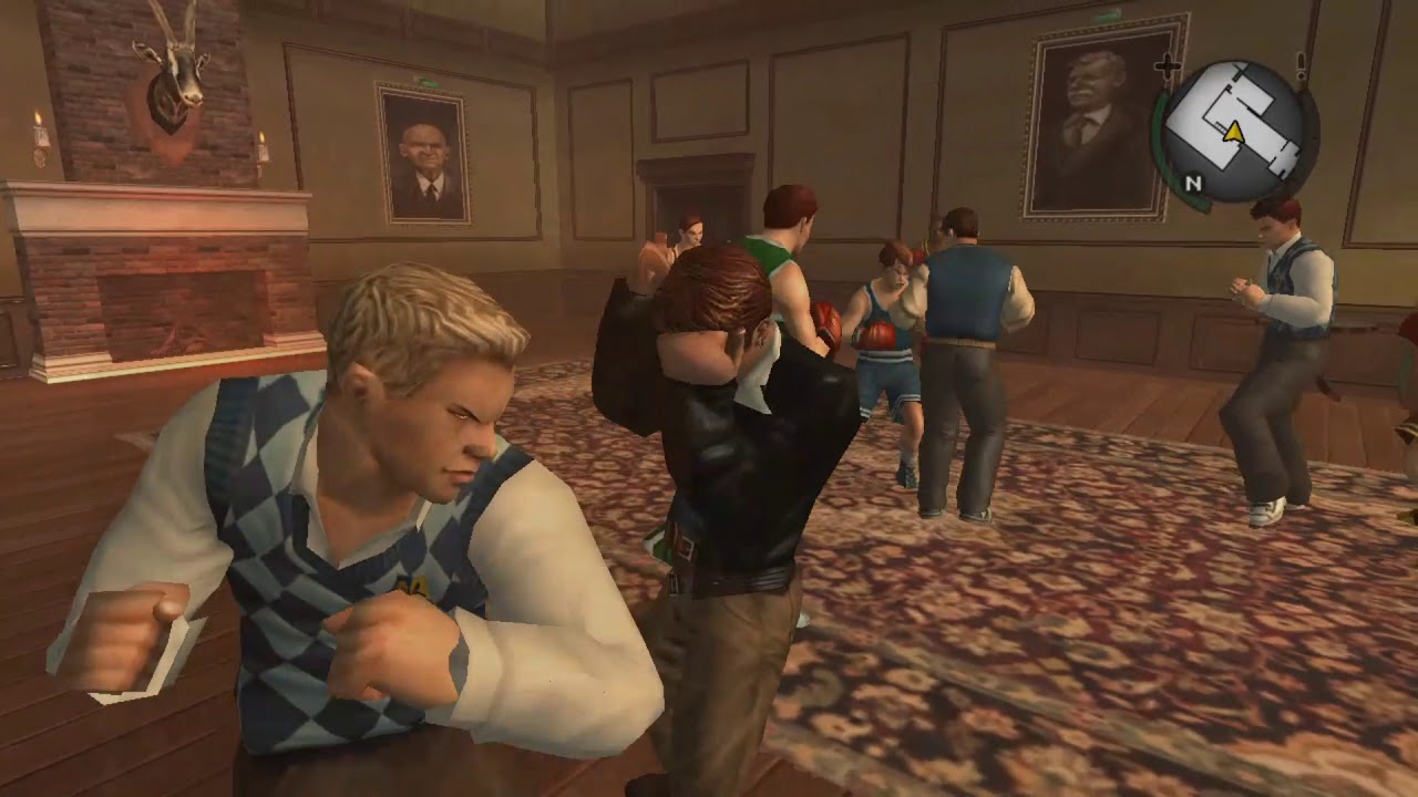 Bully SE: Ted (5000 HP) and Johnny (1700 HP) vs. 8 Preps (Boxers)