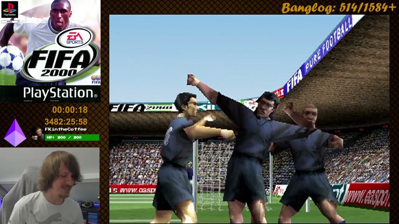 FIFA 2000 (PS1) - Full Playthrough [Part 1/2]