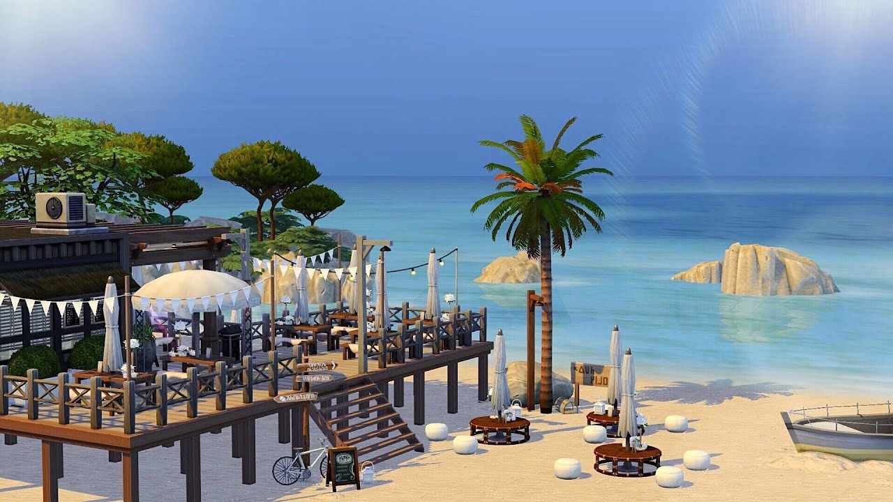 Beach Karaoke Bar • The Sims 4 • No CC | Speed Build