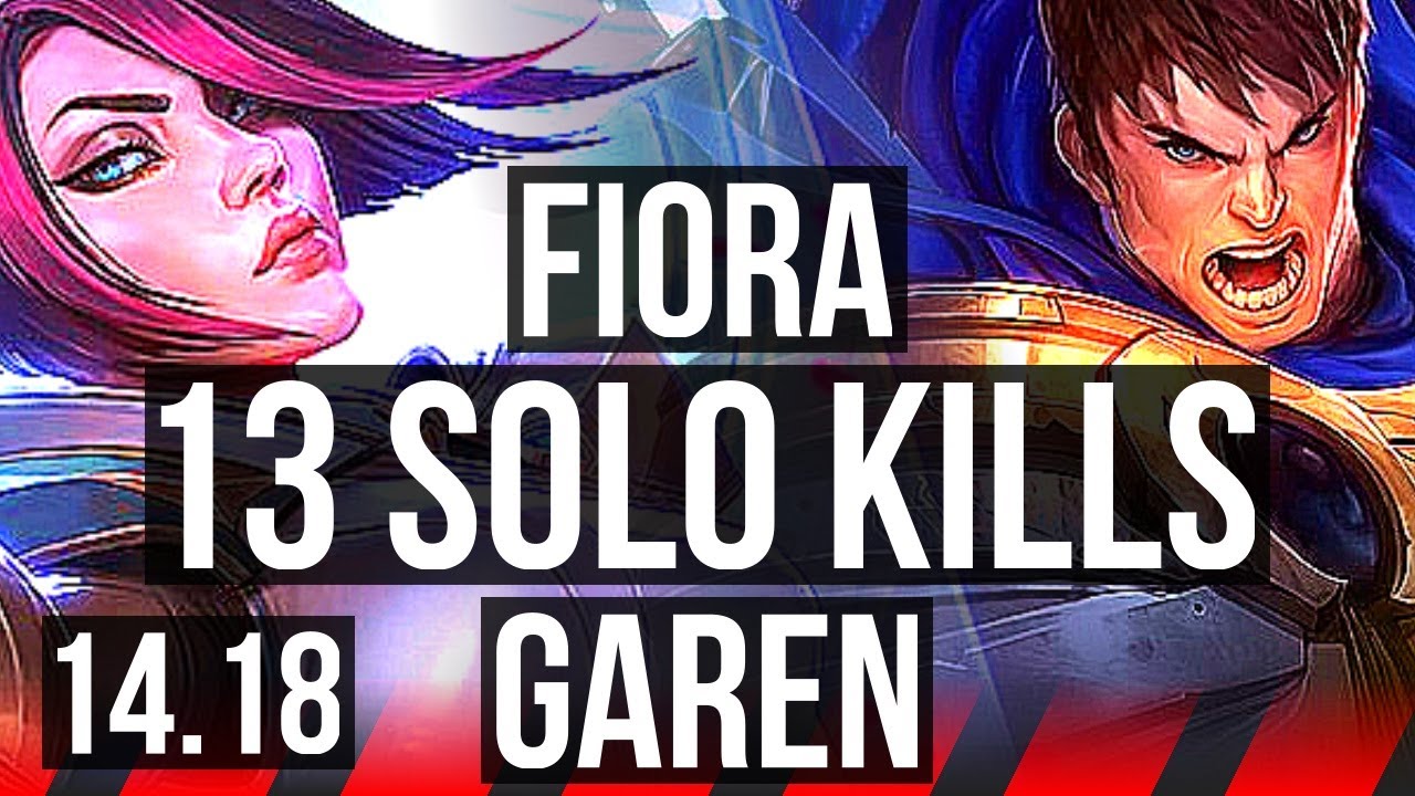 FIORA vs GAREN (TOP) | 13 solo kills, 68% winrate, Legendary | EUW Master | 14.18