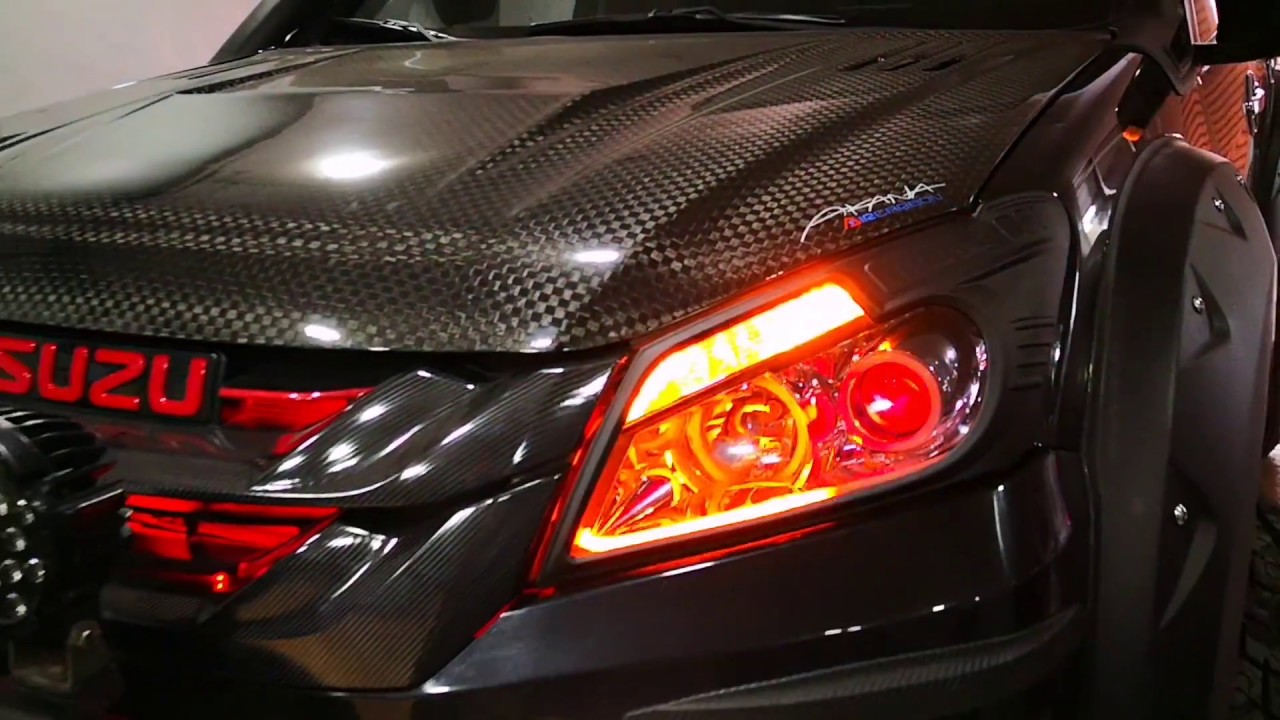 2020 ISUZU MUX Carshow Setup - Carbon Hood, Steel Bumpers, Lights, Widebody