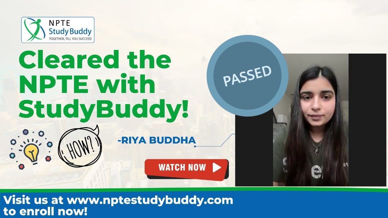 I passed my NPTE in first attempt| Riya Buddha| NPTE StudyBuddy