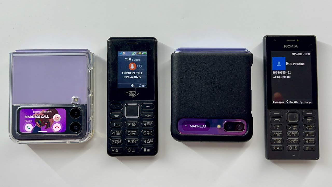 Incoming Call, Outgoing Call / Two Old Phone Nokia and itel VS Samsung Galaxy Z Flip3 and Z Flip