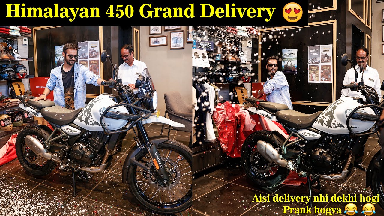 TAKING DELIVERY OF MY NEW HIMALAYAN 450 😍  | AISA PRANK NHI DEKHA HOGA 🤣😂 | KAMET WHITE