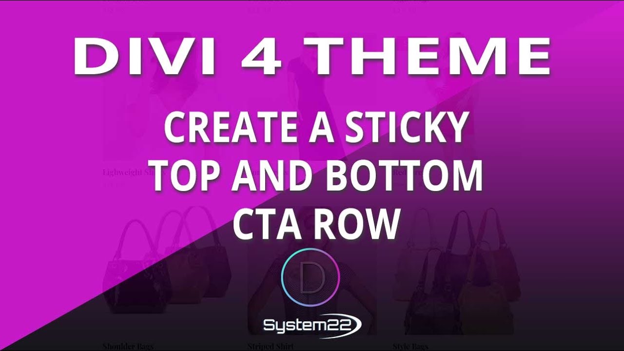 Divi Theme Create A Sticky Top And Bottom CTA Row 👍