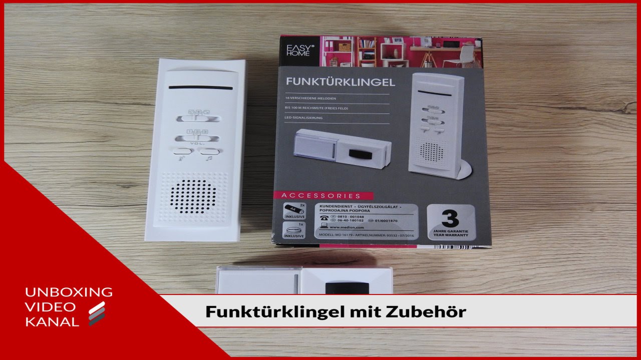 Funktürklingel mit Zubehör - Unboxing Video