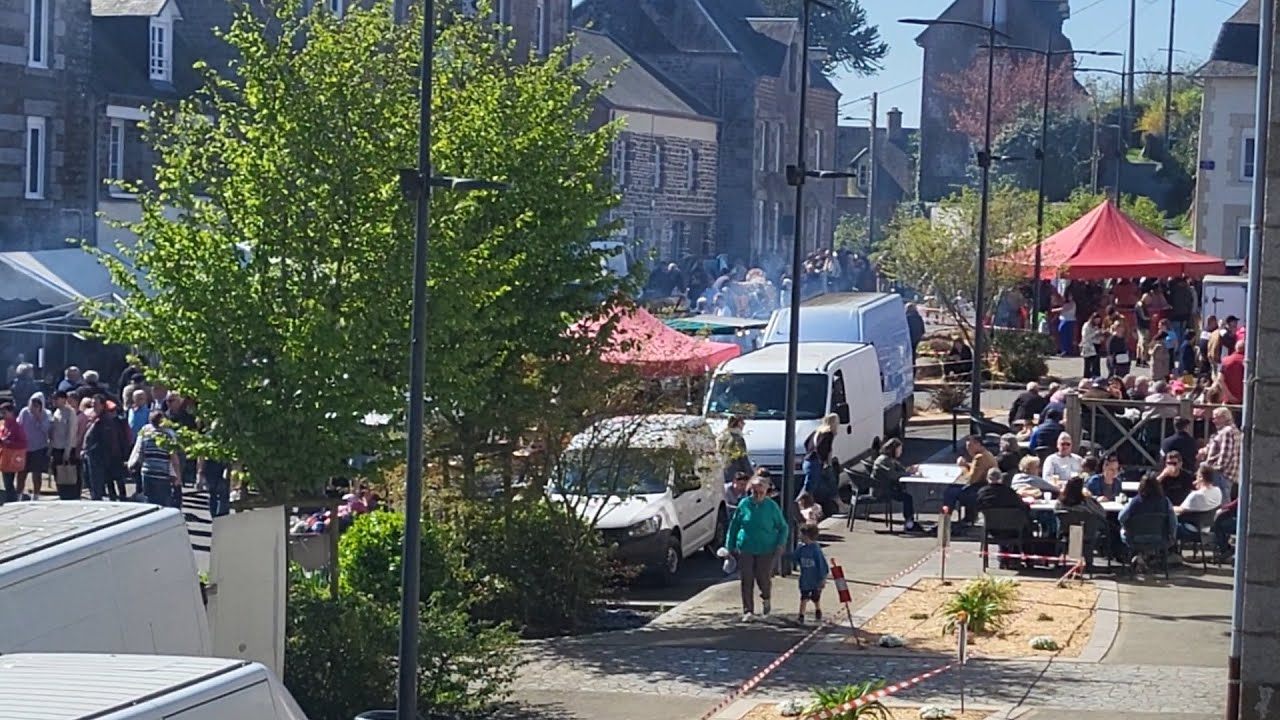 Hambye in Lower Normandy France - The village comes alive with the annual car boot