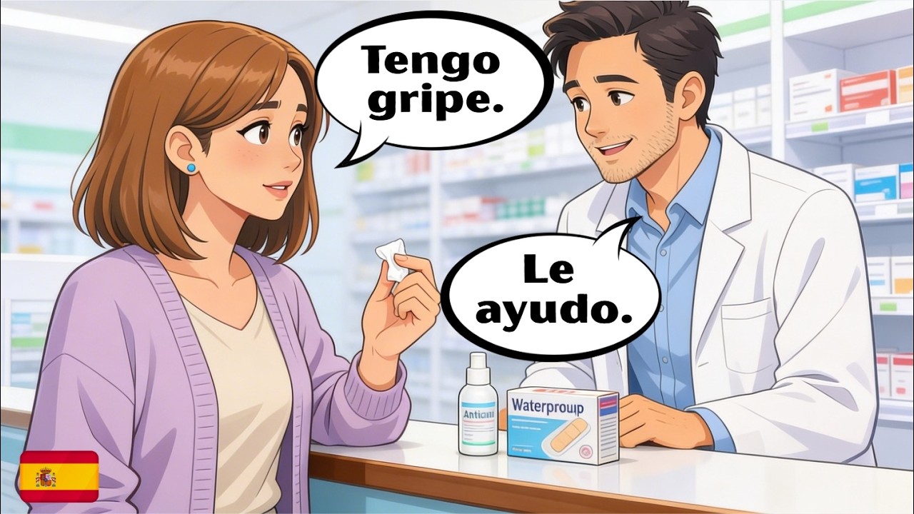 10 Spanish Pharmacy & Doctor Dialogues (A1–A2) | Real-Life Conversations